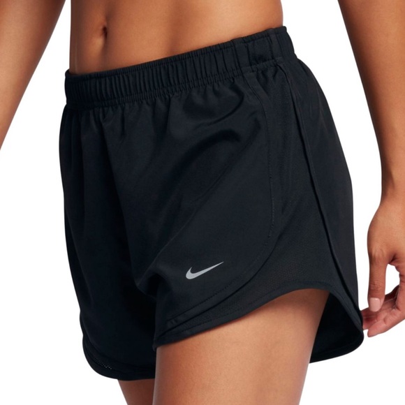 NWOT Nike Woman’s Tempo Dri Fit Running Shorts | Black on Black | Size Medium - Picture 2 of 7